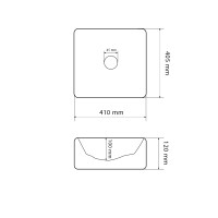 Умивальник (раковина) VBI TROIA WHITE GLOSSY накладний