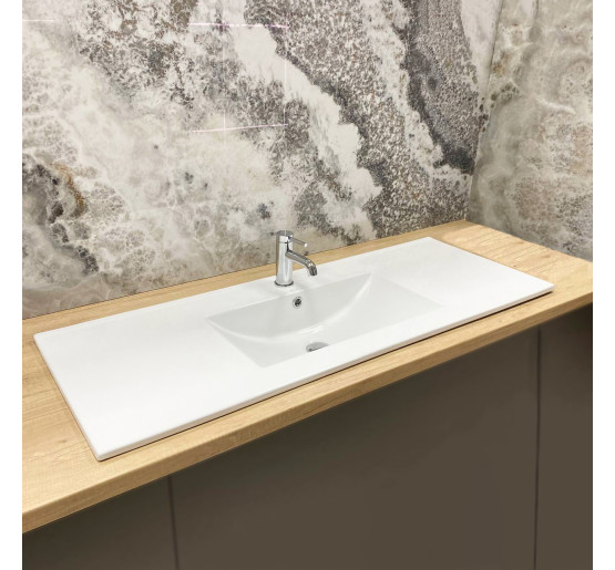 Умивальник (раковина) VBI FERRARA 120 WHITE врізний