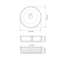 Умивальник (раковина) VBI BRINDISI WHITE накладний