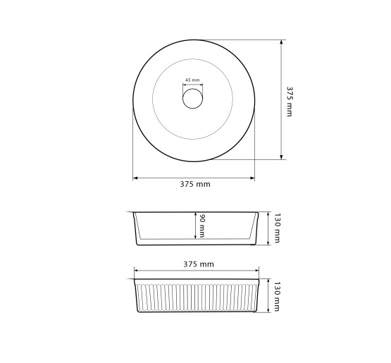 Умывальник (раковина) VBI BRINDISI WHITE накладной