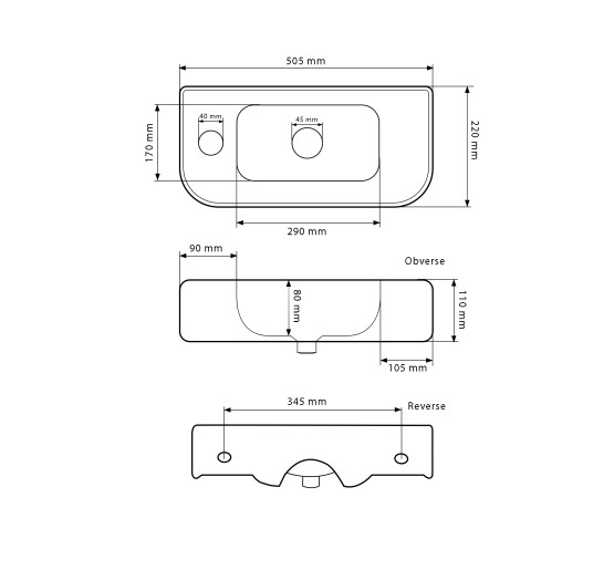 Умивальник (раковина) VBI APRILIA R WHITE підвісний