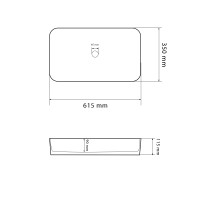 Умивальник (раковина) VBI TRIEST GREY MARMO накладний
