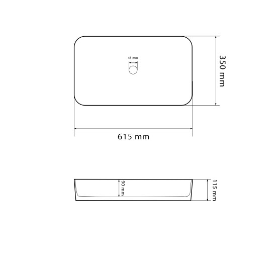 Умивальник (раковина) VBI TRIEST GREY MARMO накладний