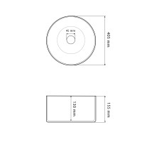 Умивальник (раковина) VBI LIONI WHITE накладний