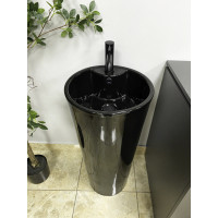 Умивальник (раковина) VBI BOLONIA BLACK GLOSSY підлоговий