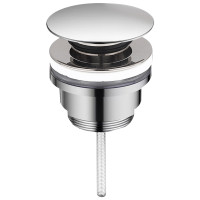 Донний клапан для раковини VBI CHROME click-clack універсальний