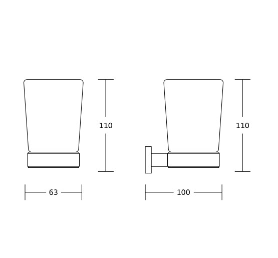 Стакан для зубных щеток VBI MARS NICKEL