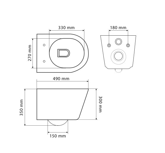 Підвісний унітаз VBI TINO WHITE