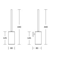 Ёршик для унитаза VBI QUADRO CHROME