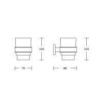 Стакан для зубних щіток VBI JUPITER BLACK