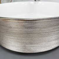 Умывальник (раковина) VBI PRATO BRUSH SILVER WHITE накладной