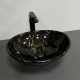 Умивальник (раковина) VBI PARMA MARBLE BLACK GLOSSY накладний