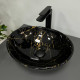 Умивальник (раковина) VBI PARMA MARBLE BLACK GLOSSY накладний