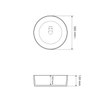 Умывальник (раковина) VBI PRATO BRUSH SILVER WHITE накладной