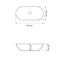 Умивальник (раковина) VBI ANDRIA WHITE накладний