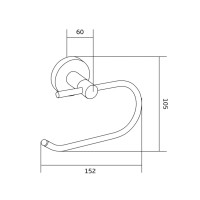 Держатель для туалетной бумаги VBI VENUS 2 NICKEL