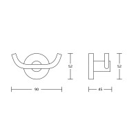 Крючок для полотенец VBI VENUS NICKEL двойной