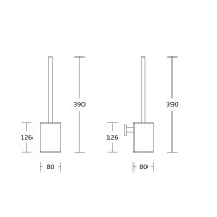 Йоржик для унітазу VBI ROUND BLACK