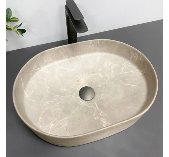 Умывальник (раковина) VBI VERONA 50 BEIGE STONE MATT накладной