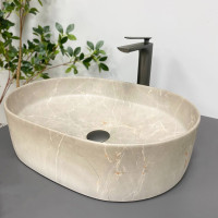 Умивальник (раковина) VBI VERONA 50 BEIGE STONE MATT накладний