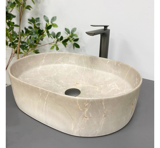 Умывальник (раковина) VBI VERONA 50 BEIGE STONE MATT накладной