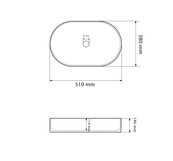 Умывальник (раковина) VBI VERONA 50 BEIGE STONE MATT накладной