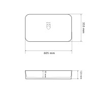 Умивальник (раковина) VBI TRIEST BLACK MATT накладний