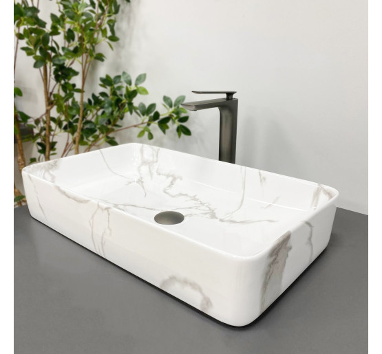Умивальник (раковина) VBI TRIEST MARBLE накладний