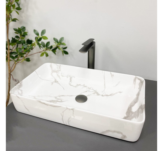 Умивальник (раковина) VBI TRIEST MARBLE накладний
