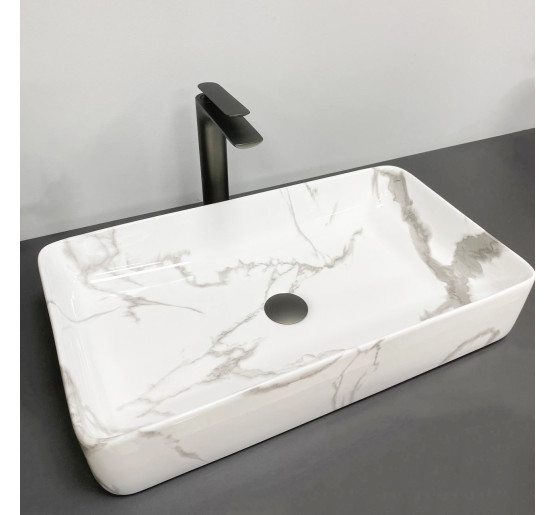 Умивальник (раковина) VBI TRIEST MARBLE накладний