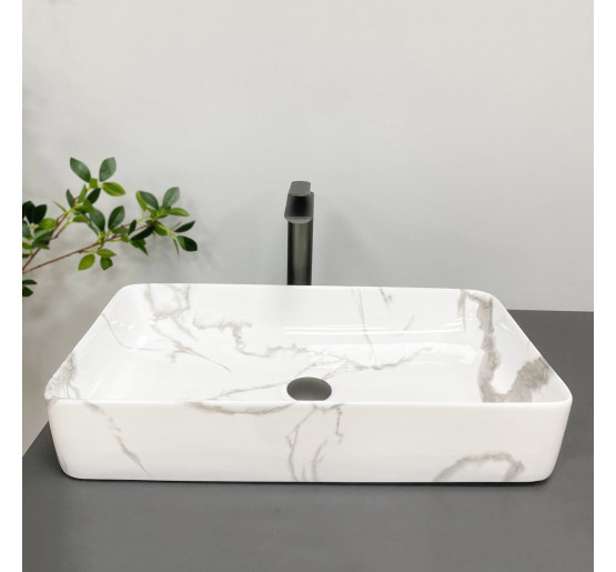 Умивальник (раковина) VBI TRIEST MARBLE накладний