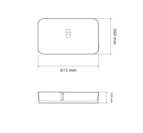 Умивальник (раковина) VBI TRIEST MARBLE накладний