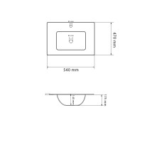 Умивальник (раковина) VBI FERRARA 50 WHITE врізний
