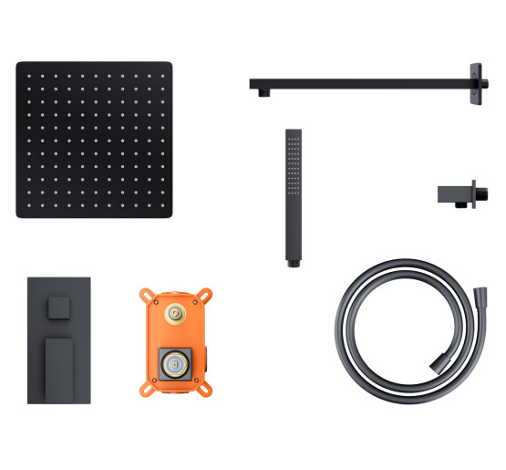 Душевая система CORSAN ADOUR BLACK + BOX скрытого монтажа *