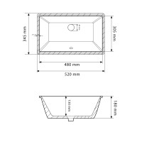Умивальник (раковина) VBI MANTUA WHITE врізний