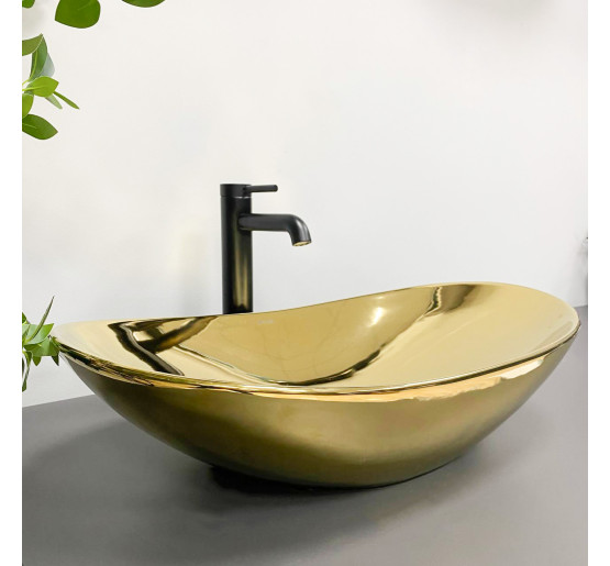 Умывальник (раковина) VBI TURIN GOLD GLOSSY накладной