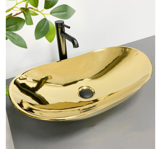Умывальник (раковина) VBI TURIN GOLD GLOSSY накладной