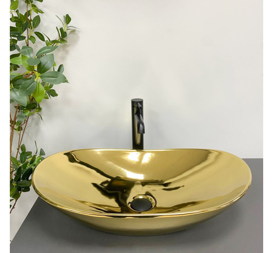 Умывальник (раковина) VBI TURIN GOLD GLOSSY накладной