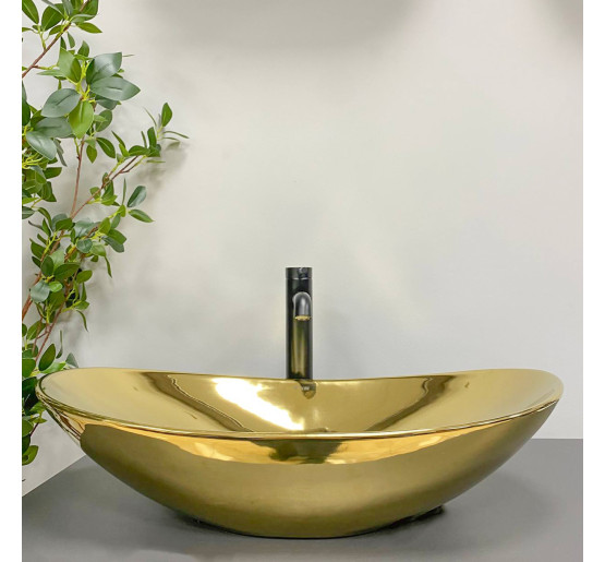 Умывальник (раковина) VBI TURIN GOLD GLOSSY накладной