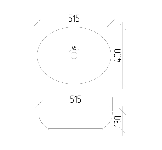 Умивальник (раковина) VBI LIVORNO WHITE накладний