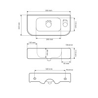 Умивальник (раковина) VBI APRILIA L WHITE підвісний