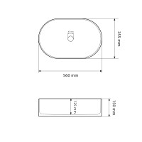 Умивальник (раковина) VBI AVERSA WHITE накладний