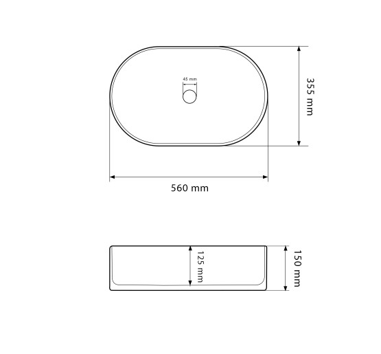 Умывальник (раковина) VBI AVERSA WHITE накладной