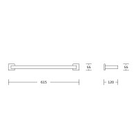 Вішалка для рушників VBI JUPITER NICKEL подвійна