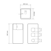 Умивальник (раковина) VBI LUKKA TEĎZO GLOSSY напольний