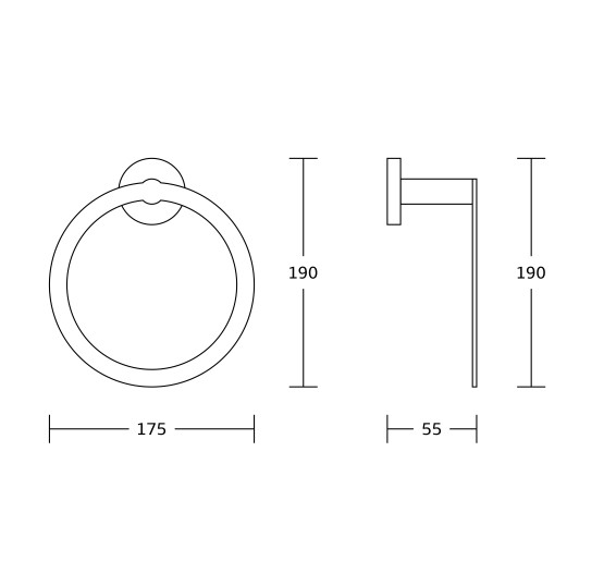 Рушникотримач кільцевий VBI URANUS GOLD