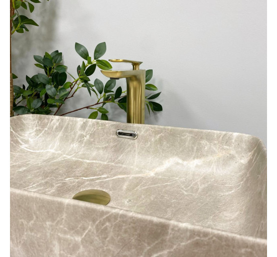 Умивальник (раковина) VBI ARABBA M BEIGE STONE MATT накладний