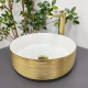 Умывальник (раковина) VBI PRATO BRUSH GOLD WHITE накладной