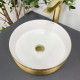 Умывальник (раковина) VBI PRATO BRUSH GOLD WHITE накладной