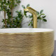 Умывальник (раковина) VBI PRATO BRUSH GOLD WHITE накладной
